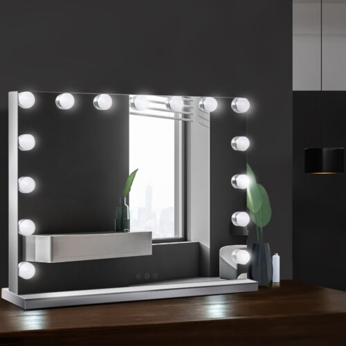 Embellir Makeup Mirror 58x46cm Hollywood Vanity with LED Light Tabletop Wall - Image 7