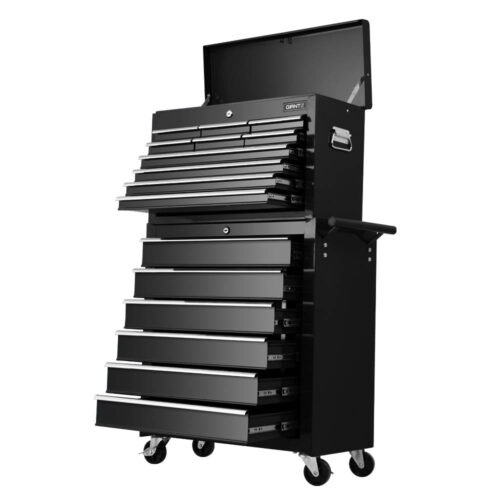 Giantz 16 Drawer Tool Box Cabinet Chest Trolley Toolbox Garage Storage Box - Image 2