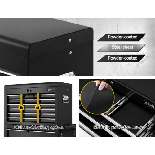 Giantz 16 Drawer Tool Box Cabinet Chest Trolley Toolbox Garage Storage Box - Image 4