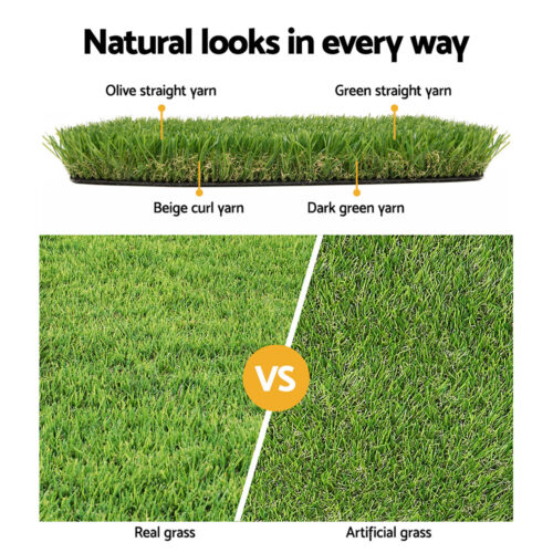 Prime Turf Artificial Grass 20mm 2mx5m Synthetic Fake Lawn Turf Plastic Plant 4-coloured - Image 6