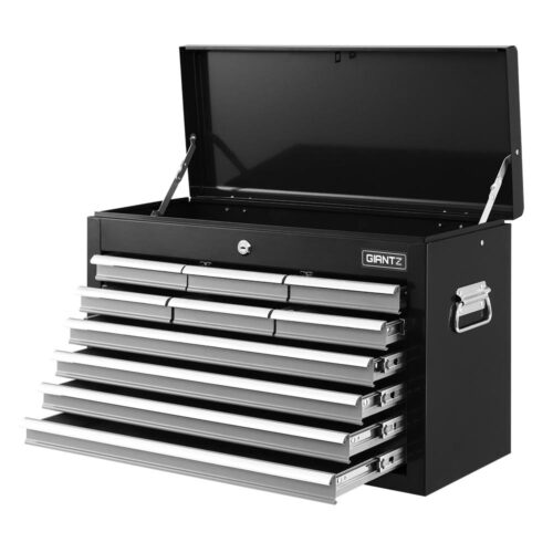 Giantz 10 Drawer Tool Box Cabinet Chest Toolbox Storage Garage Organiser Grey - Image 2