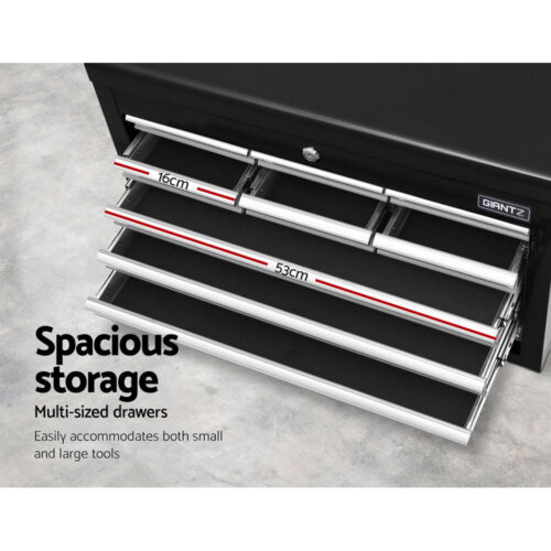 Giantz 10 Drawer Tool Box Cabinet Chest Toolbox Storage Garage Organiser Grey - Image 6