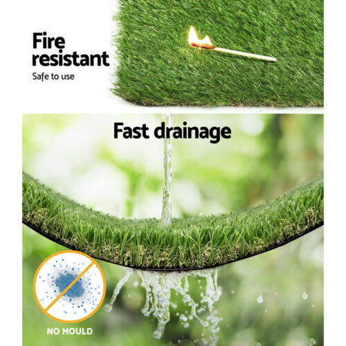 Prime Turf Artificial Grass 30mm 1mx10m Synthetic Fake Lawn Turf Plastic Plant 4-coloured - Image 7