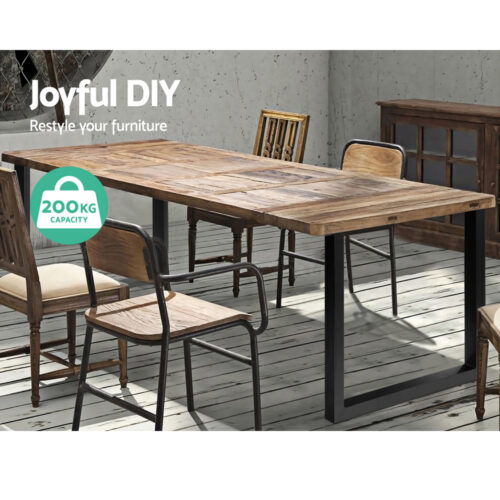 Artiss Metal Table Legs DIY Rectangular 71X65CM Set of 2 - Image 6