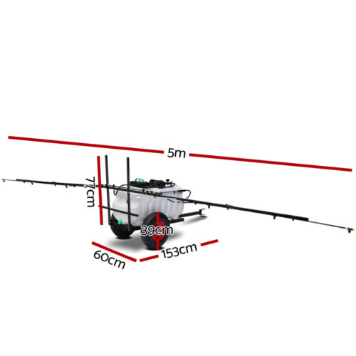 Giantz Weed Sprayer 100L Trailer 5M Boom Garden Spray - Image 3