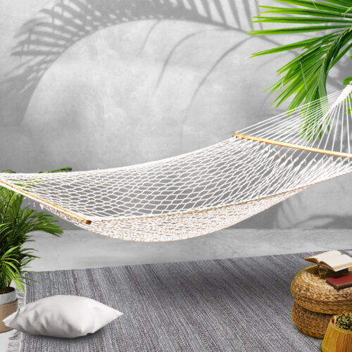 Gardeon Hammock Bed Outdoor Chair Camping Hanging Hammocks Mesh 2 Person - Image 8