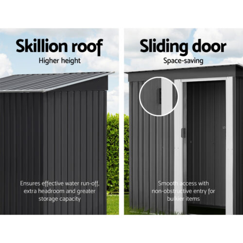 Giantz Garden Shed 1.62x0.86M Sheds Outdoor Storage Tool Workshop House Shelter Sliding Door - Image 7