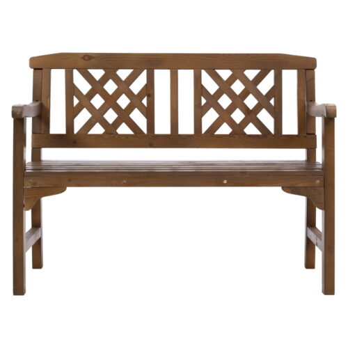 Gardeon Outdoor Garden Bench Wooden Chair 2 Seat Patio Furniture Lounge Natural - Image 4