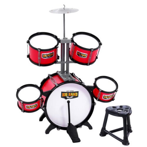 Keezi Kids 7 Drum Set Junior Drums Kit Musical Play Toys Childrens Mini Big Band - Image 2
