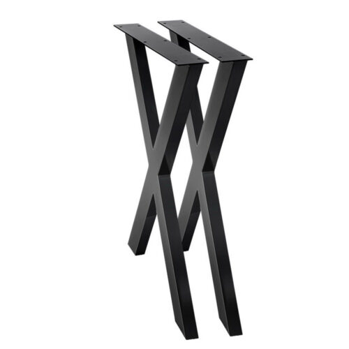 Artiss Metal Table Legs DIY X-shaped 71X60CM Set of 2 - Image 2