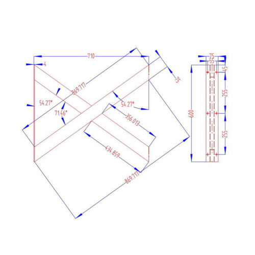 Artiss Metal Table Legs DIY X-shaped 71X60CM Set of 2 - Image 3