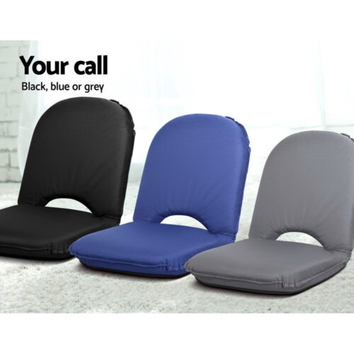 Artiss Floor Lounge Sofa Camping Chair Grey - Image 7
