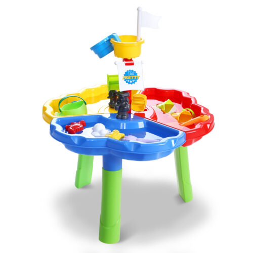 Keezi Kids Sandpit Pretend Play Set Outdoor Sand Water Table Beach Toy - Image 2