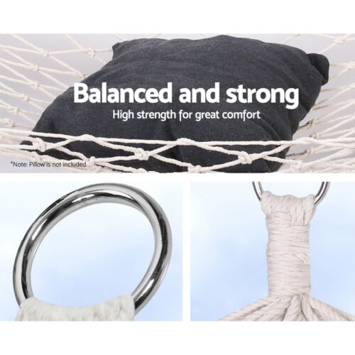 Gardeon Hammock Bed Outdoor Chair Camping Hammocks Hanging Mesh - Image 7