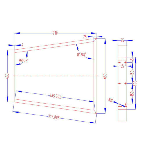 Artiss Metal Table Legs DIY Trapezoid 45X65CM Set of 2 - Image 3