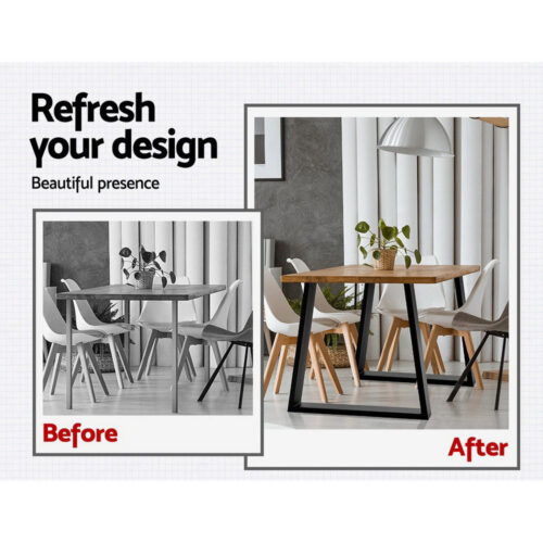 Artiss Metal Table Legs DIY Trapezoid 45X65CM Set of 2 - Image 5