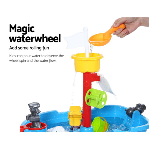 Keezi Kids Sandpit Pretend Play Set Outdoor Toys Water Table Activity Play Set - Image 6