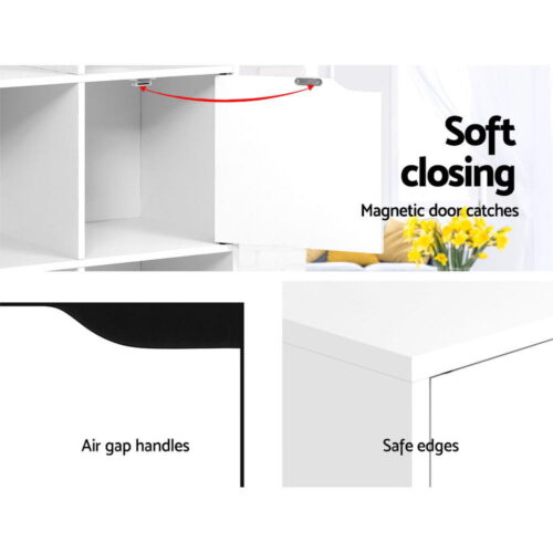 Artiss Bookshelf 8 Cube Shlef - DANA White - Image 7