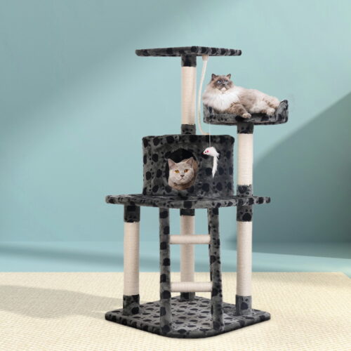 i.Pet Cat Tree 120cm Tower Scratching Post Scratcher Trees Bed Wood Condo Toys Bed - Image 8