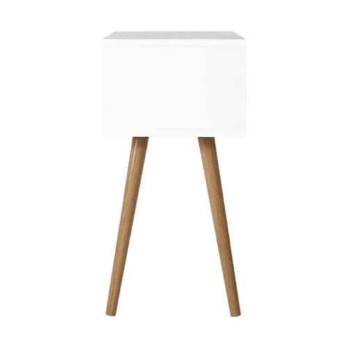 Artiss Bedside Table 2 Drawers - BODIE White - Image 4