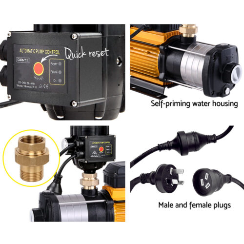 Giantz Garden Water Pump High Pressure 2000W 5-Stage Tank Irrigation Black - Image 6