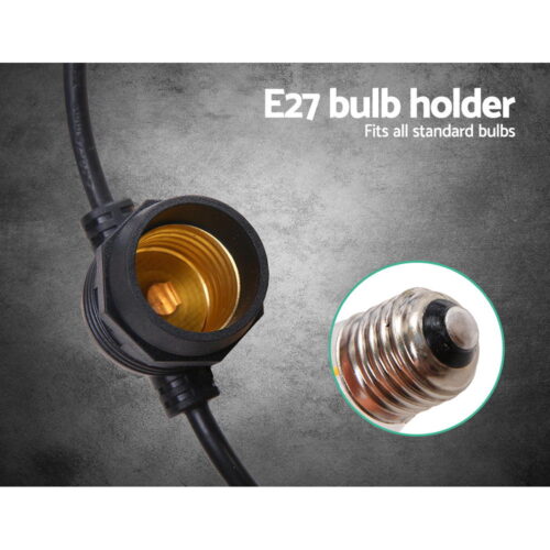 74m LED Festoon String Lights Outdoor Christmas Wedding Waterproof Garden Decor - Image 6
