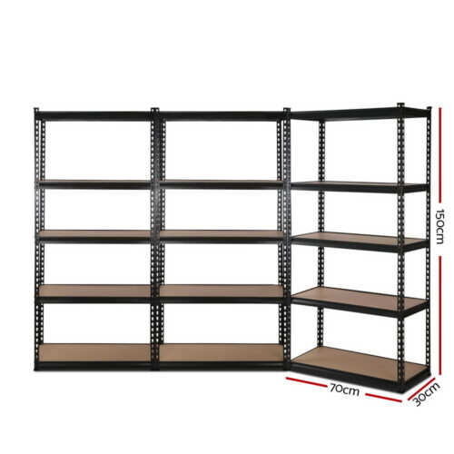 3x1.5M Warehouse Shelving Racking Storage Garage Steel Metal Shelves Rack - Image 3