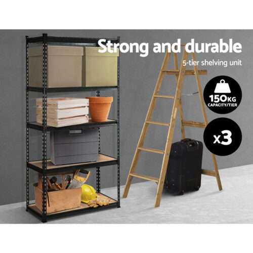 3x1.5M Warehouse Shelving Racking Storage Garage Steel Metal Shelves Rack - Image 4