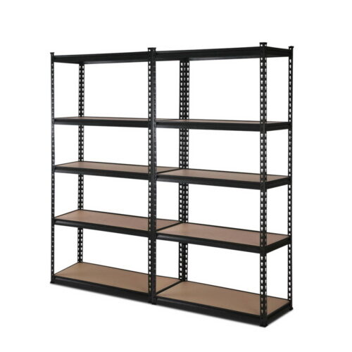 Giantz 2x1.8M Garage Shelving Warehouse Rack Pallet Racking Storage Shelve Black - Image 2