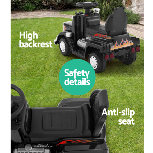 Rigo Kids Electric Ride On Car Truck Motorcycle Motorbike Toy Cars 6V Black - Image 12