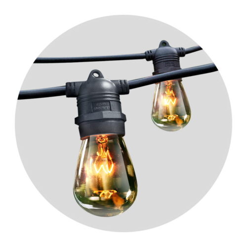 65m LED Festoon String Lights Outdoor Christmas Wedding Waterproof Garden Decor - Image 2