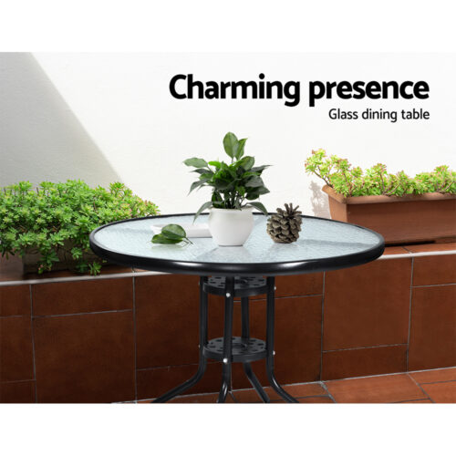 Gardeon 3PC Bistro Set Outdoor Furniture Rattan Table Chairs Cushion Patio Garden Felix - Image 10