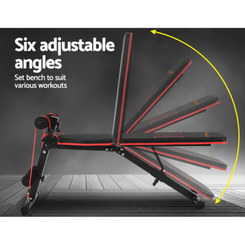 Everfit Weight Bench Adjustable FID Bench Press Home Gym 150kg Capacity - Image 5