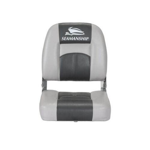 Seamanship 2X Folding Boat Seats Marine Swivel Low Back 10cm Padding Charcoal - Image 3