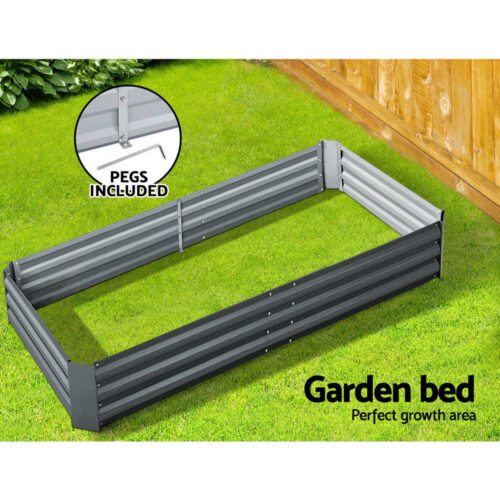 Green Fingers Garden Bed 180x90cm Planter Box Raised Container Galvanised Steel - Image 4