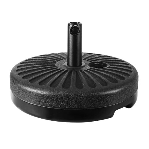 Instahut Outdoor Umbrella Pole Umbrellas 3M Parasol Base Garden Stand Deck Black - Image 4