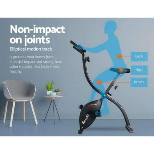 Everfit Folding Exercise Bike Magnetic X-Bike Bicycle Indoor Cycling Cardio - Image 5