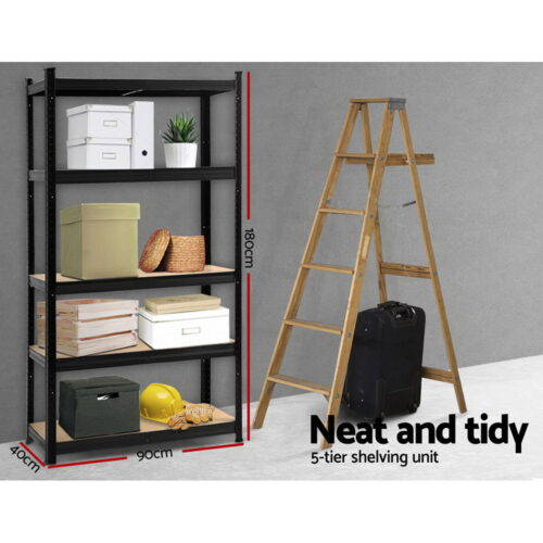 Giantz 1.8M Warehouse Racking Rack Shelving Garage Storage Steel Metal Shelves - Image 3