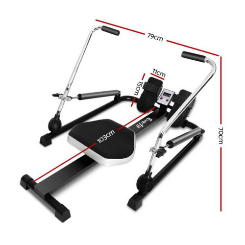 Everfit Rowing Machine Rower Hydraulic Resistance Fitness Gym Home Cardio - Image 3