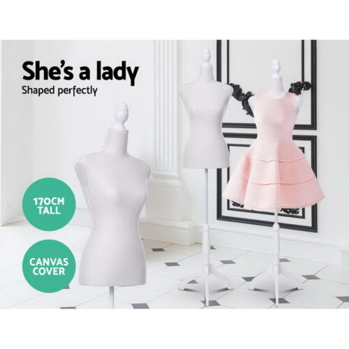 Female Mannequin 170cm Model Dressmaker Clothes Display Torso Tailor Wedding White - Image 4