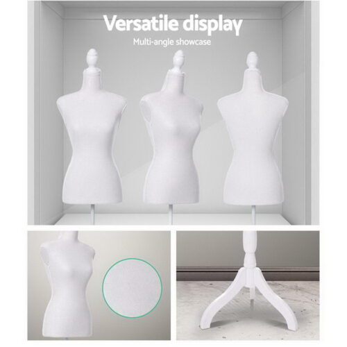 Female Mannequin 170cm Model Dressmaker Clothes Display Torso Tailor Wedding White - Image 6