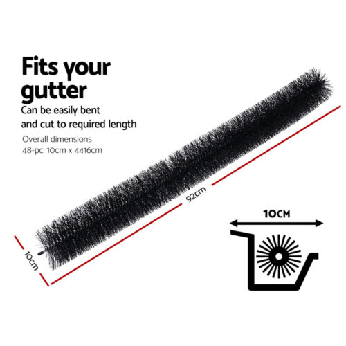 Gardeon Gutter Guard Brush 44M 92X10cm 48PCS - Image 3