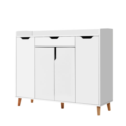 Artiss Shoe Rack Cabinet 26 Pairs Adjustable White Cissy - Image 3