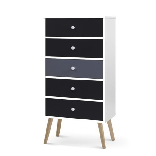 Artiss 5 Chest of Drawers - BONDS White - Image 3