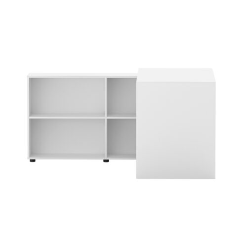 Artiss Computer Desk Bookshelf White 130CM - Image 3