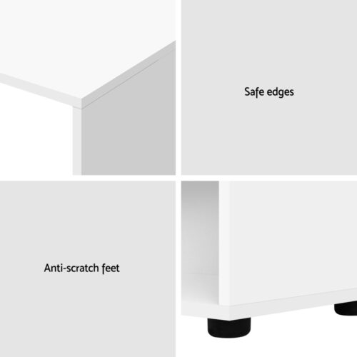 Artiss Computer Desk Bookshelf White 130CM - Image 6