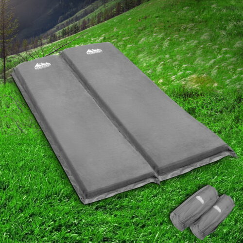 Weisshorn Self Inflating Mattress Camping Sleeping Mat Air Bed Double Set Grey - Image 7