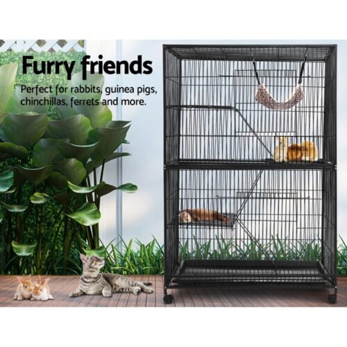 i.Pet Rabbit Cage 142cm Hutch 4 Level Bird Guinea Pig Ferret - Image 4