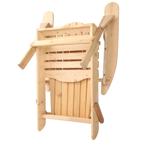 Gardeon Adirondack Outdoor Chairs Wooden Beach Chair Patio Furniture Garden Natural Set of 2 - Image 6