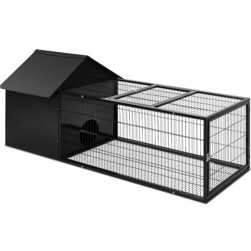 i.Pet Rabbit Cage Hutch 162x60cm Enclosure Metal - Image 2